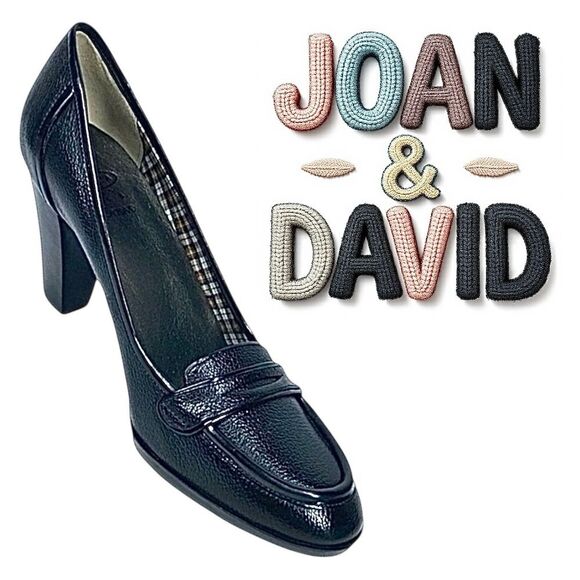 Circa Joan & David CJCHAS Size 8.5 Medium Stacked Platform Womens Shoe Black - Picture 1 of 10